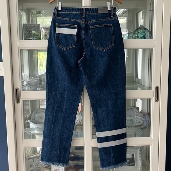CARMAR Jeans Juliet Boyfriend Relaxed Fit High Rise Reflective Stripes Size 28 - Picture 6 of 13